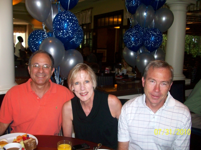Barry Shemaria, Becky Anderson and husband