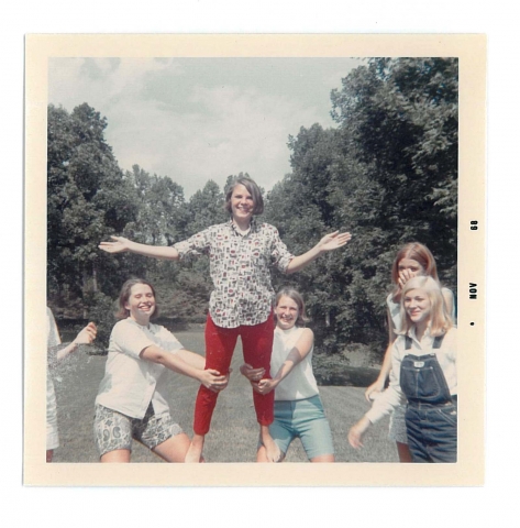 Rose White, Elise King, Susan Camp, Marie Storer, Andrea Fregosi (class of 1969)